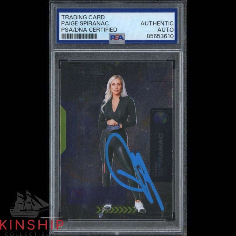 Paige Spiranac signed 2021 Skybox Metal Card PSA DNA Slab Golf Auto C5517