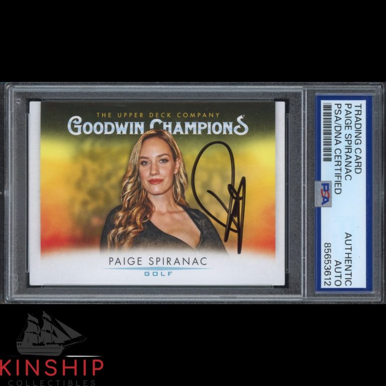 Paige Spiranac signed 2021 Upper Deck Goodwin Card PSA DNA Slab Golf Auto C5516