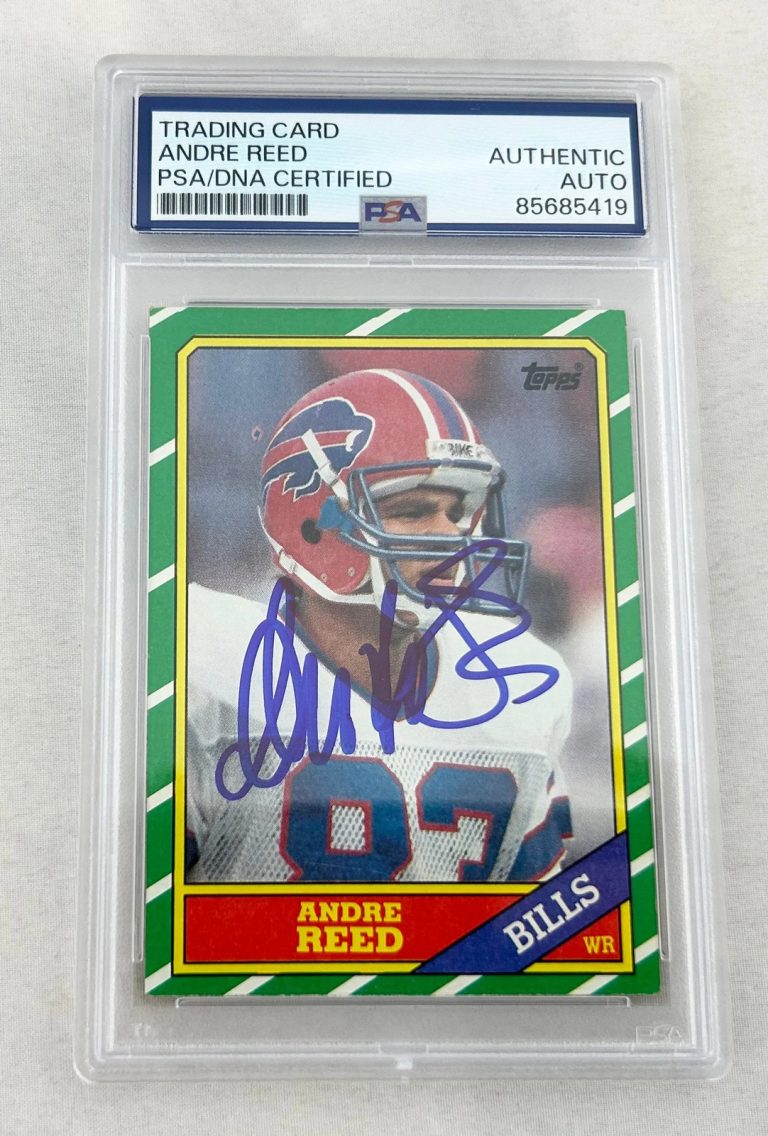 Andre Reed Signed Rookie Card 1986 Topps #388 PSA/DNA COA