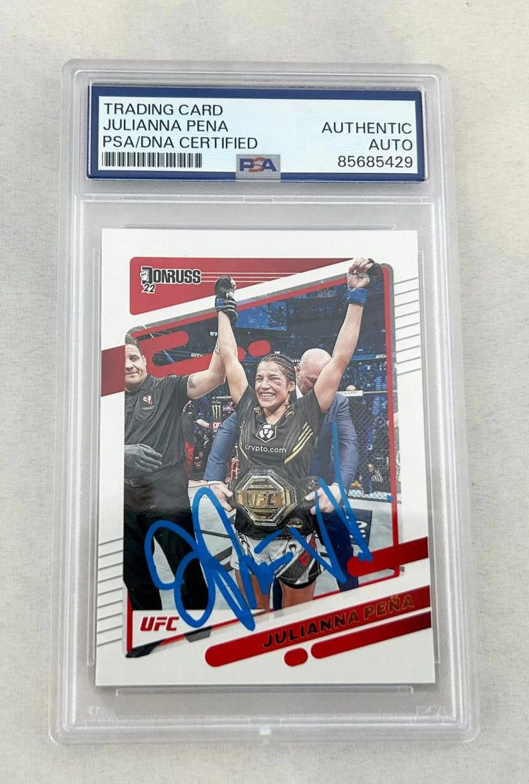 Julianna Pena Signed Card 2023 Donruss #52 UFC PSA/DNA COA