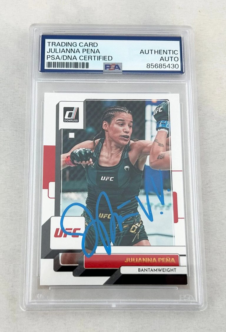 Julianna Pena Signed Card 2023 Donruss #84 UFC PSA/DNA COA