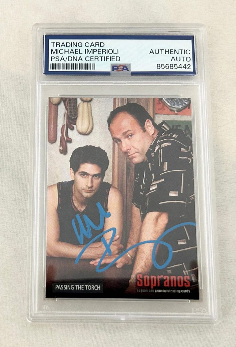 Michael Imperioli Signed Card The Sopranos #24 PSA/DNA 1 COA