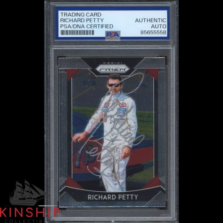 Richard Petty signed 2019 Panini Prizm Trading Card PSA DNA Slab NASCAR C5541