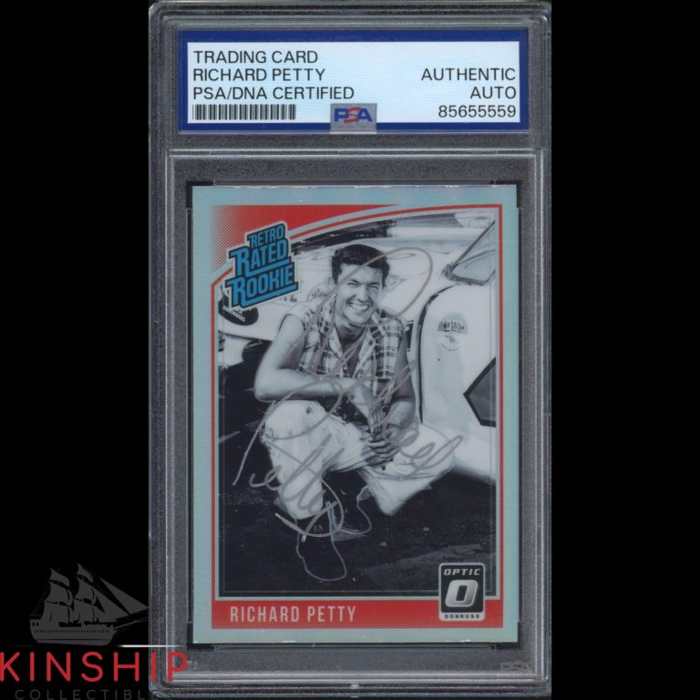 Richard Petty signed 2019 Panini Prizm Trading Card PSA DNA Slab NASCAR C5540