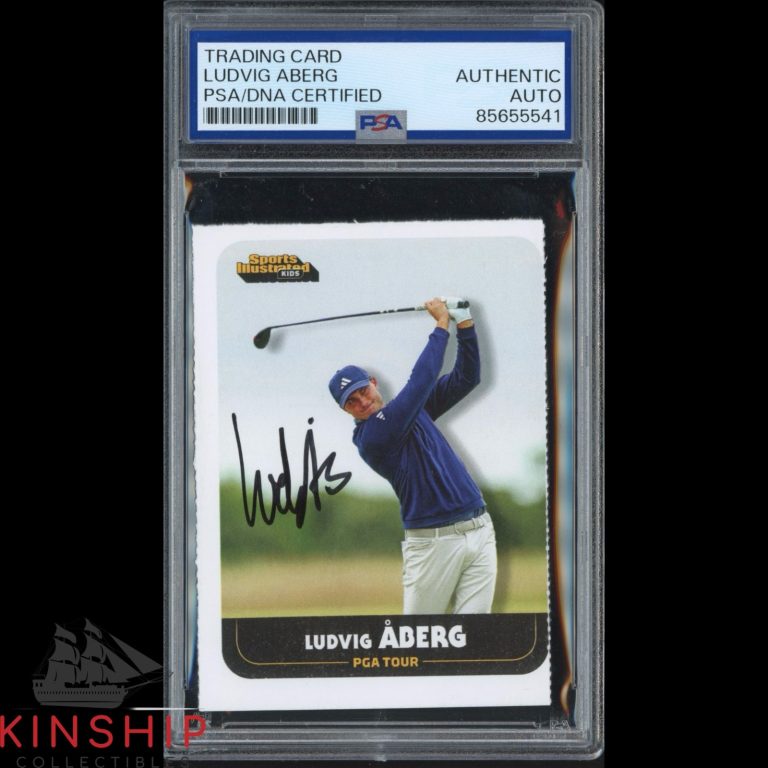 Ludvig Aberg signed 2024 SI for Kids Rookie Card PSA DNA Slab Golf Auto C5526