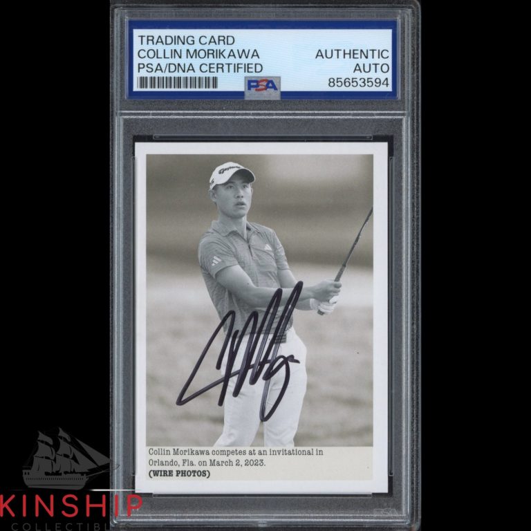 Collin Morikawa signed 2024 Upper Deck Trading Card PSA DNA Slab Golf C5523