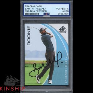 Sahith Theegala signed 2024 Upper Deck Card PSA DNA Slab Golf Masters Auto C5521