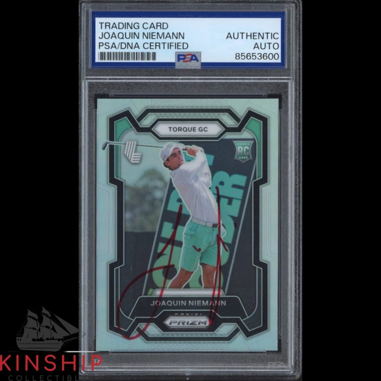 Joaquin Niemann signed 2024 Panini Prizm Rookie Card PSA DNA Slab Auto C5522