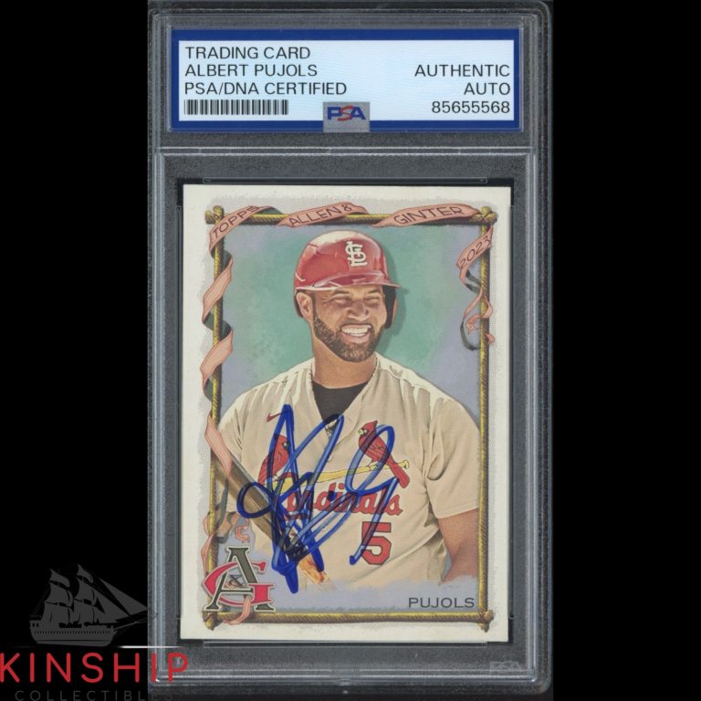 Albert Pujols signed 2023 Topps Allen & Ginter Card #128 PSA DNA Slab Auto C5531