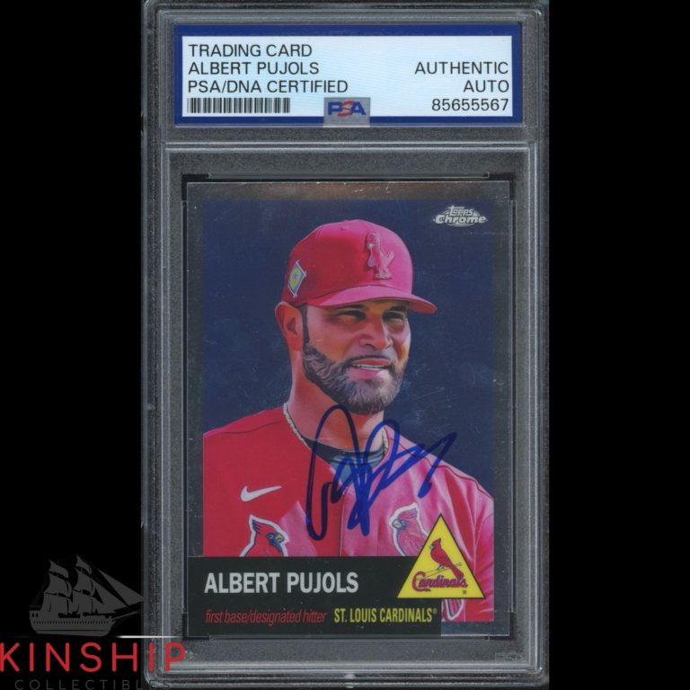 Albert Pujols signed 2022 Topps Chrome Card #12 PSA DNA Slab Baseball Auto C5532