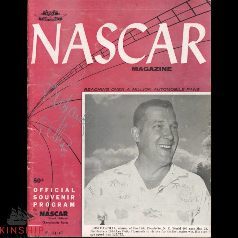 RICHARD PETTY SIGNED 1964 GRAND NATIONAL RACE PROGRAM JSA COA NASCAR AUTO E310 COLLECTIBLE MEMORABILIA