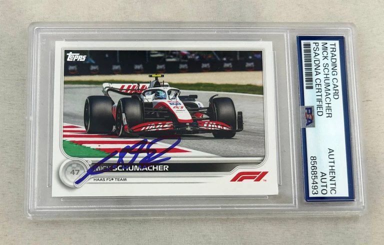 Mick Schumacher Signed Card 2022 Topps #72 F1 PSA/DNA COA