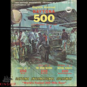 Richard Petty signed 1966 Daytona 500 Program JSA COA NASCAR Auto Winner E311