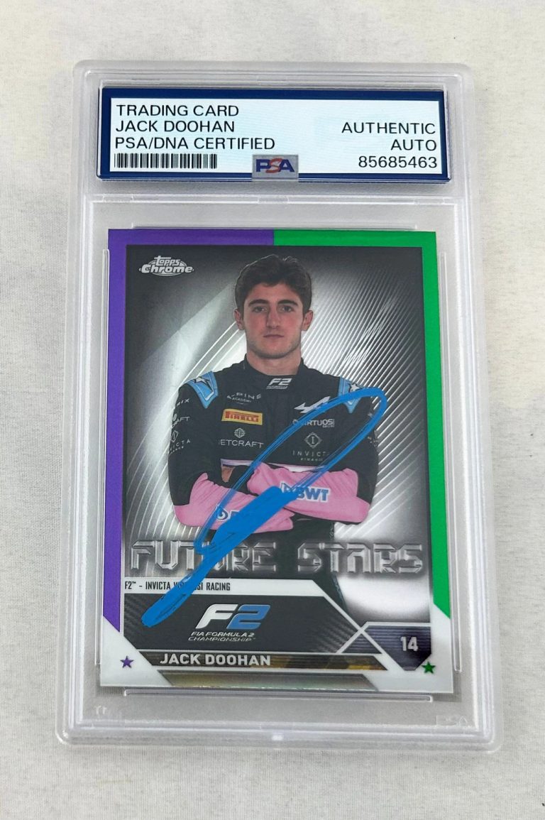 Jack Doohan Signed Rookie Card 2023 Topps Chrome #72 Purple Green Refractor F...