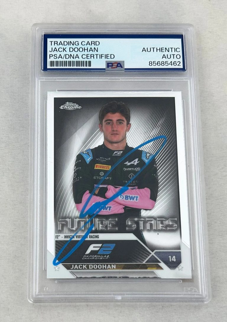 Jack Doohan Signed Rookie Card 2023 Topps Chrome #72 F2 PSA/DNA COA