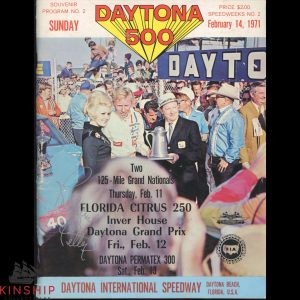 Richard Petty signed 1971 Daytona 500 Program JSA COA NASCAR Auto Winner E316