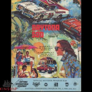 Richard Petty signed 1973 Daytona 500 Program JSA COA NASCAR Auto Winner E215