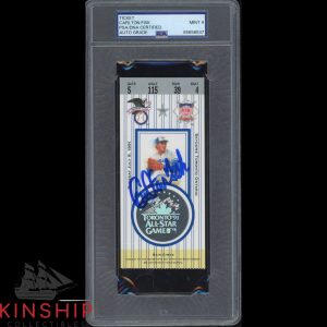 Carlton Fisk signed 1991 All Star Game Ticket PSA DNA Slab Auto Grade 9 C5561