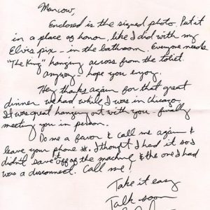 Clint Howard Signed Autographed Handwritten Letter