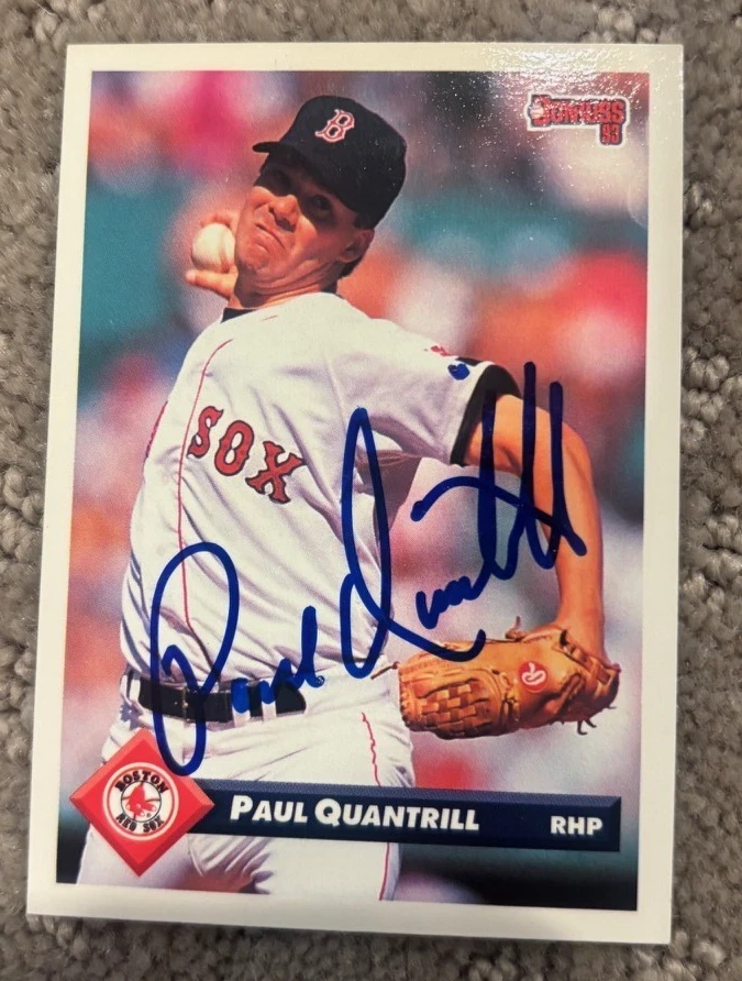 Paul Quantrill signed autographed- 1993 Donruss #327 - Boston Red Sox Card