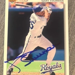 1992 Upper Deck Gary Thurman signed autographed Kansas City Royals card #629