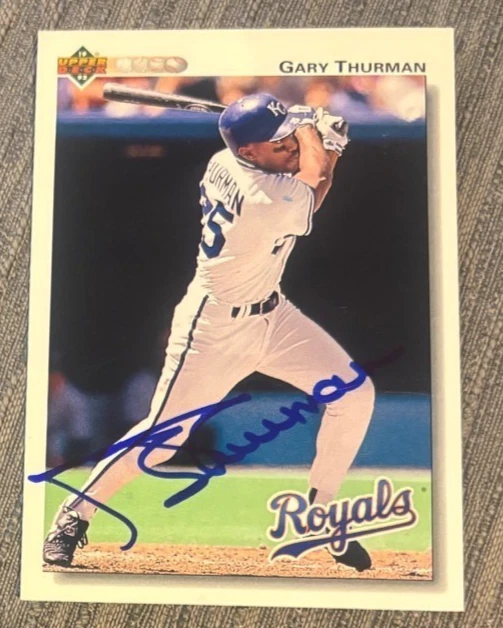 1992 Upper Deck Gary Thurman signed autographed Kansas City Royals card #629