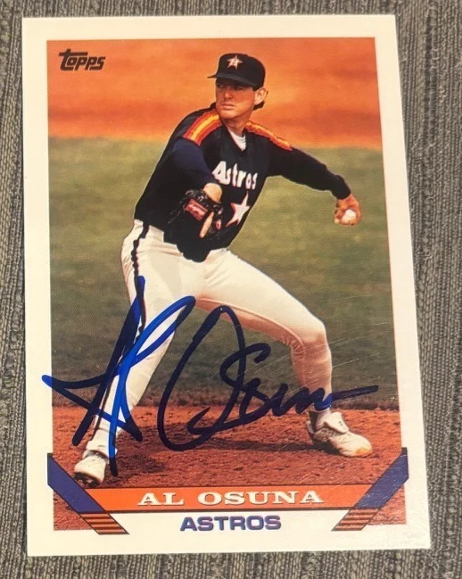 Al Osuna Autographed Signed 1993 Topps Card #63 Houston Astros
