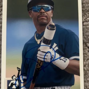1994 Upper Deck Collector's Choice #504 Luis Polonia signed autographed card