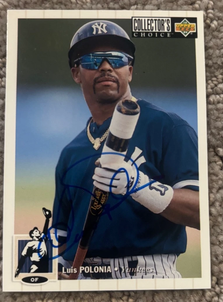 1994 Upper Deck Collector's Choice #504 Luis Polonia signed autographed card