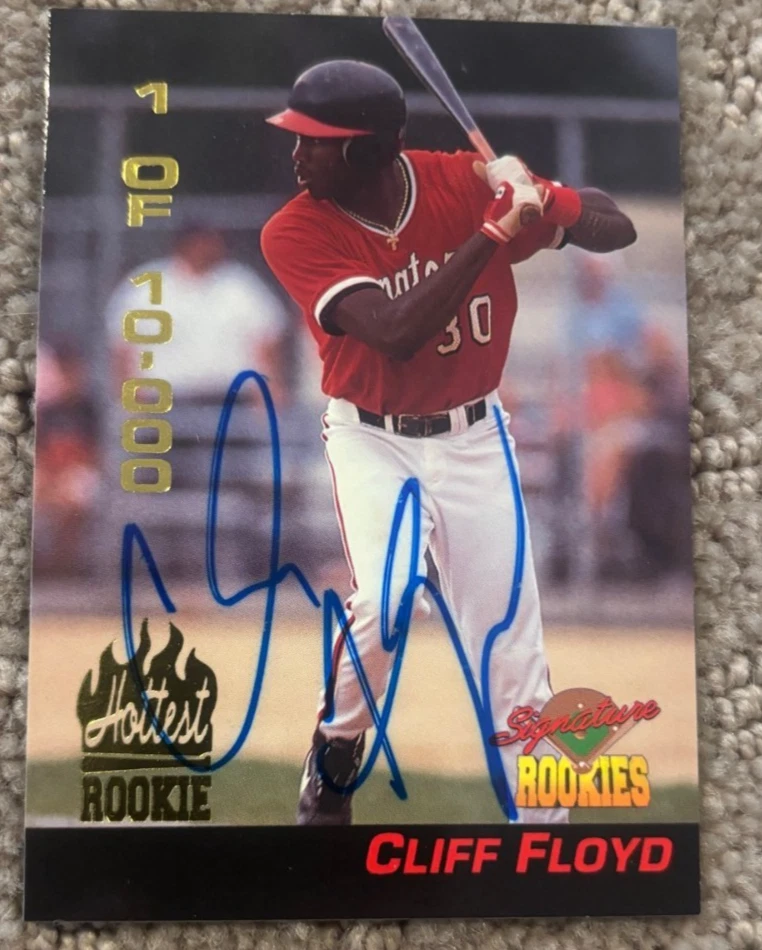 1994 Signature Rookies Hottest Rookie #B3 Cliff Floyd signed autographed card