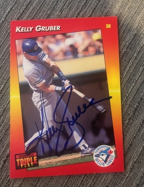 Kelly Gruber signed autographed #242 1992 Triple Play Card Toronto Blue Jays