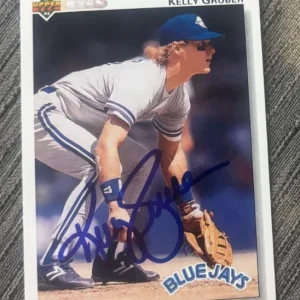 1992 Upper Deck Kelly Gruber signed autographed card Toronto Blue Jays #324