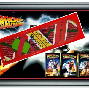 Back To The Future 24x36 Fox & Lloyd Signed Framed Hoverboard Display ACOA