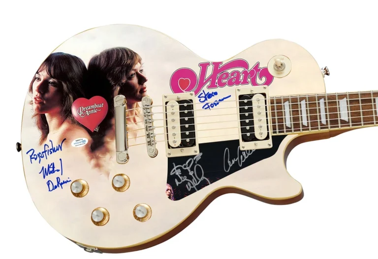 Heart Signed Epiphone Les Paul Custom Graphics Guitar Exact Proof ACOA