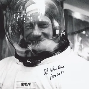 Al Worden Signed NASA Apolo 11 12x18 Photo ACOA