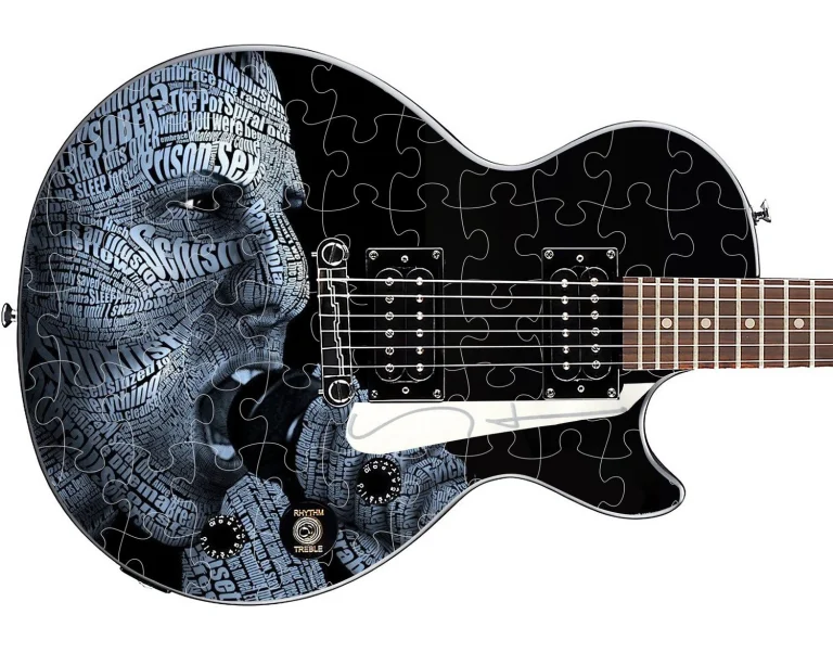 Tool Maynard James Keenan Autographed Gibson Epiphone Les Paul Graphics Guitar A