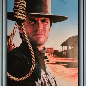 Clint Eastwood Signed Framed 24x36 Canvas Hang Em High Poster