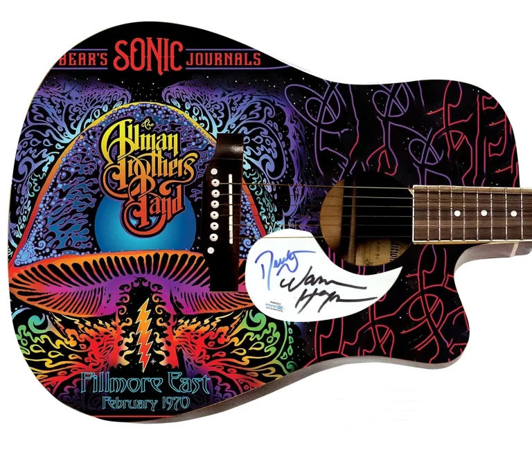 The Allman Brothers Band Signed 1/1 Custom Graphics Photo Guitar