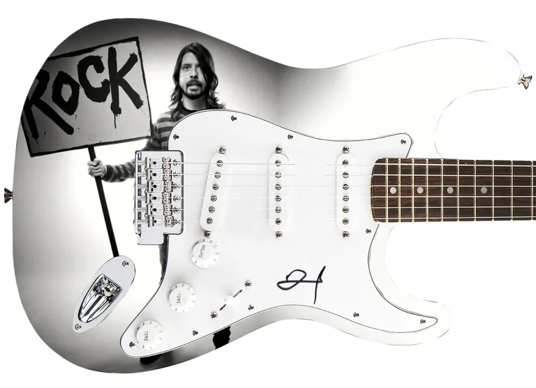 Dave Grohl Signed Guitar - COA - Rock Legacy Tribute Graphics