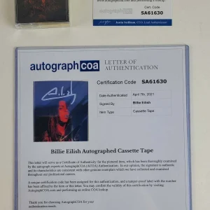 Billie Eilish Signed Direct From Her Cassette Tape Sealed ACOA