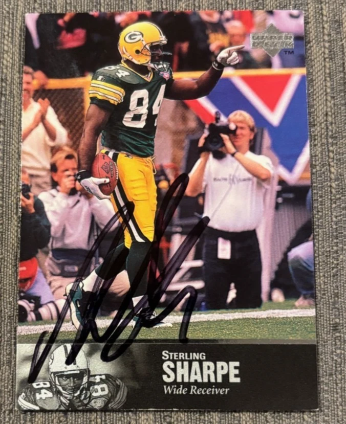 Sterling Sharpe signed autographed 1997 Upper Deck Legends #160 card Packers