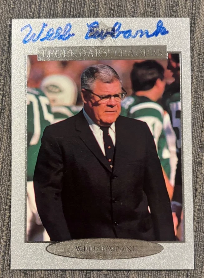 WEEB EWBANK SIGNED AUTOGRAPHED 1997 UPPER DECK LEGENDS #171 FOOTBALL CARD COLLECTIBLE MEMORABILIA