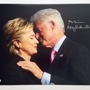 Bill and Hillary Clinton Signed Autographed 11x14 Photo