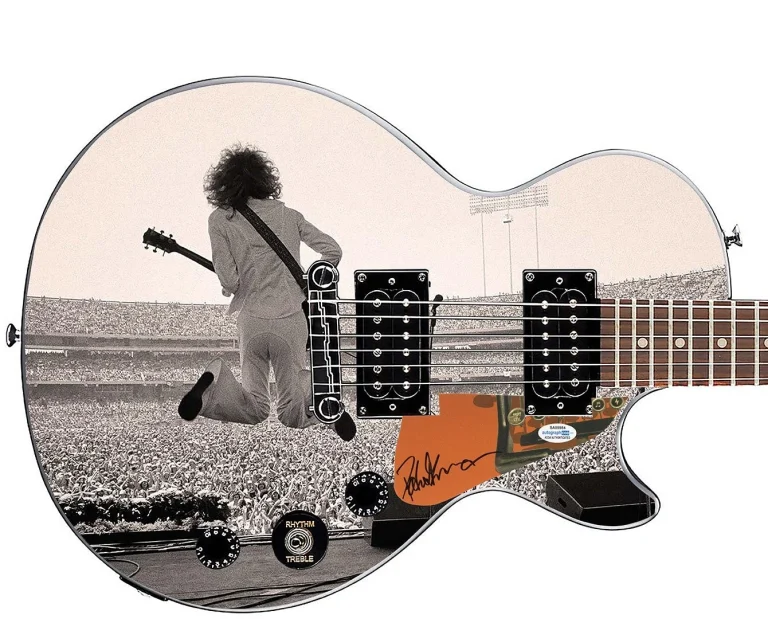 Peter Frampton Autographed Gibson Epiphone Les Paul Photo Graphics Guitar ACOA A