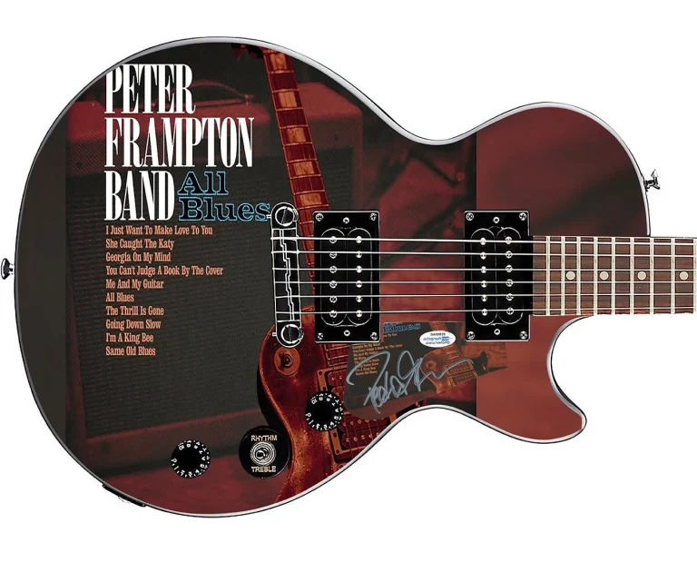 Peter Frampton All Blues Autographed Gibson Epiphone Les Paul Graphics Guitar AC