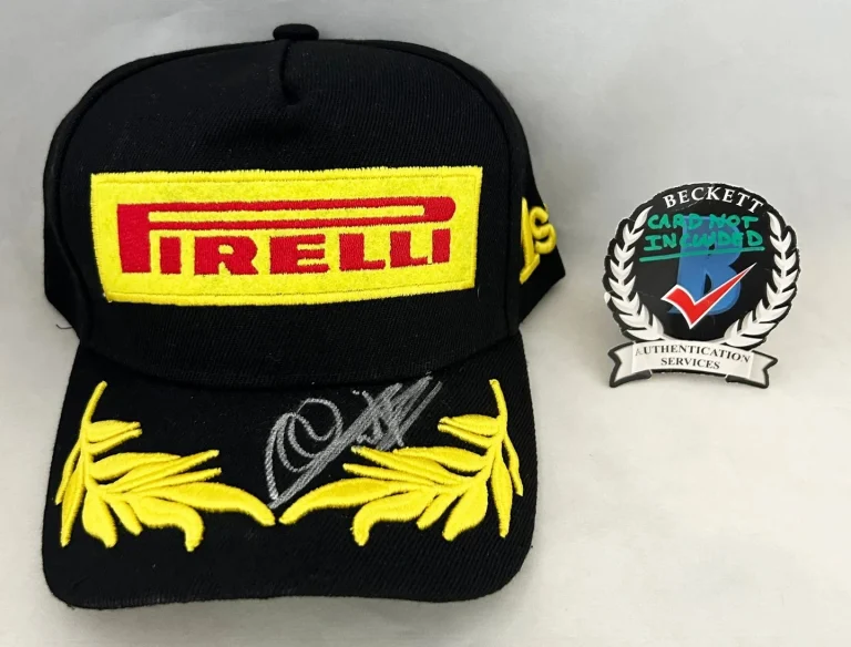 Mika Hakkinen Signed Hat Pirelli McLaren Formula 1 F1 Beckett BAS COA