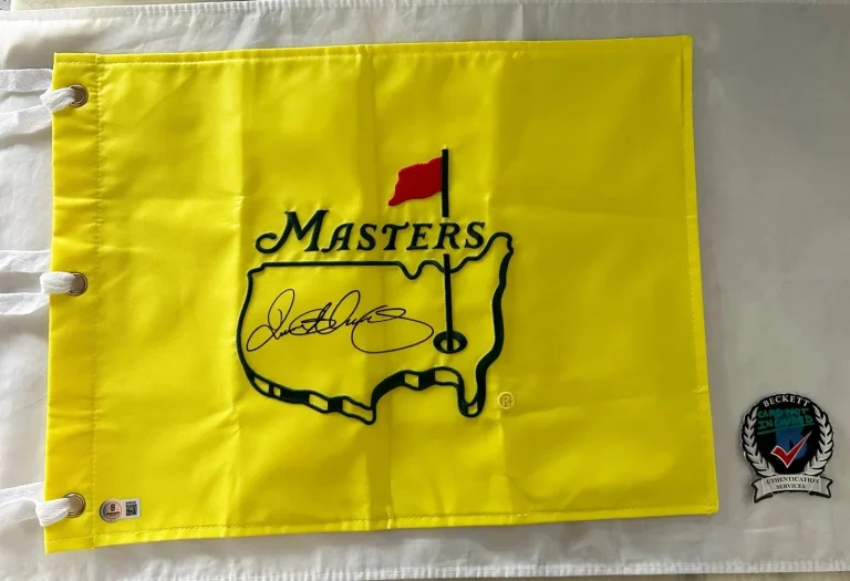 Rory McIlroy Signed Undated Masters Flag Beckett BAS 1 COA