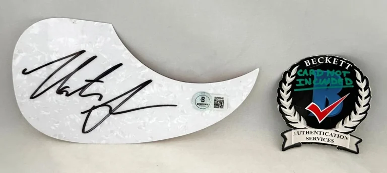 Nate Smith Signed Acoustic Pickguard Beckett BAS 3 COA