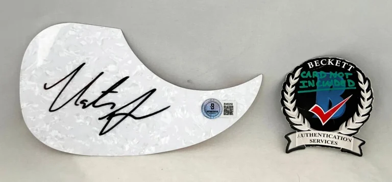Nate Smith Signed Acoustic Pickguard Beckett BAS 1 COA
