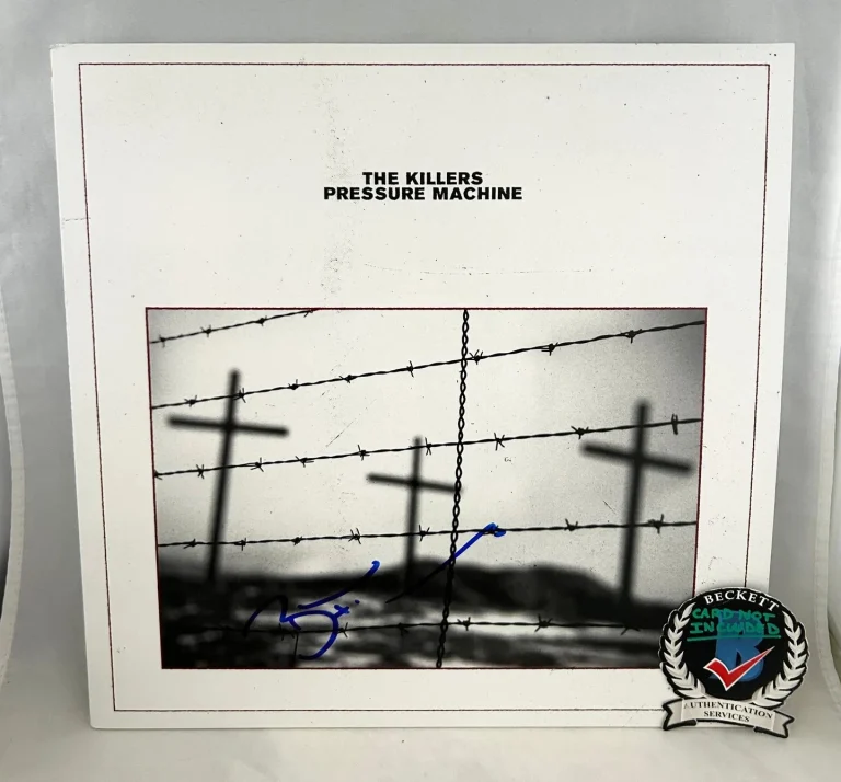 Brandon Flowers Signed Vinyl LP Album Pressure Machine Beckett BAS COA
